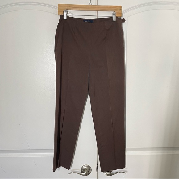 Piazza Sempione Pants - Piazza Sempione Brown Pin Stripes "Audrey" capri pants.
